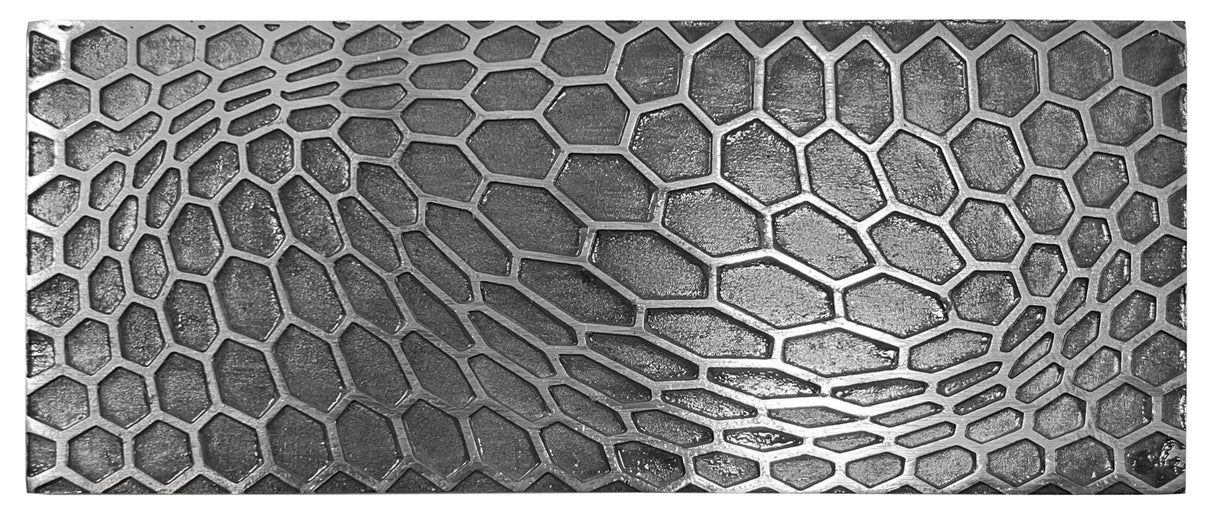 Texture Plate Pattern Plate for Press or Rolling Mill Style 39 Geometric Honeycomb by PMC Supplies