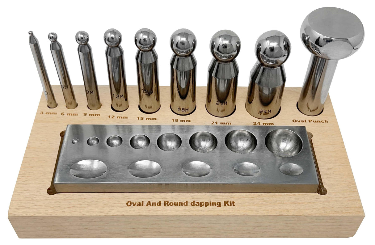 Oval & Round Dapping Set - 9 Piece by PMC Supplies