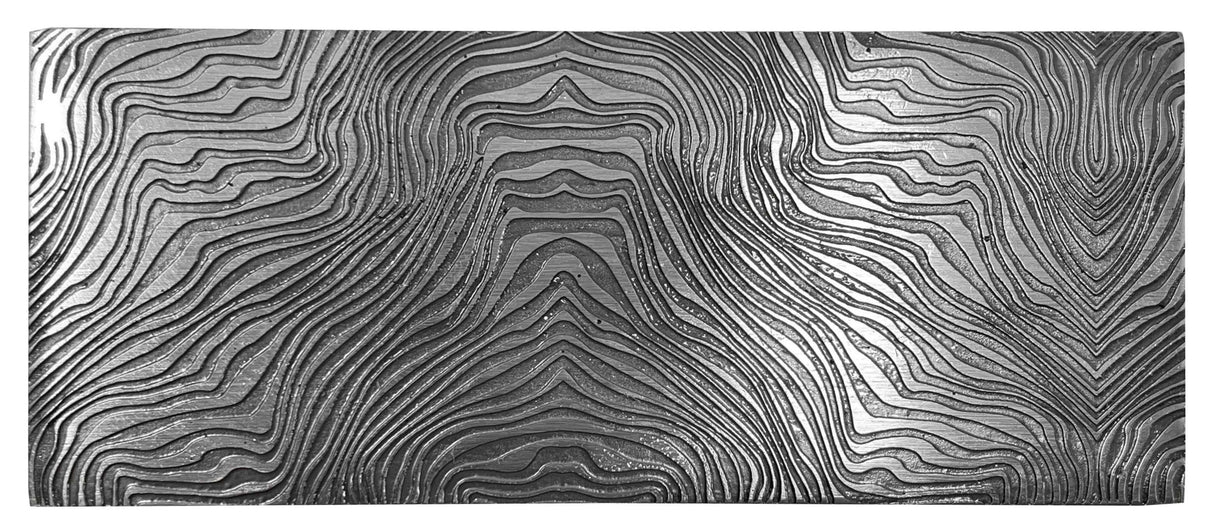 Texture Plate Pattern Plate for Press or Rolling Mill Style 22 Wavy Lines Stripes by PMC Supplies