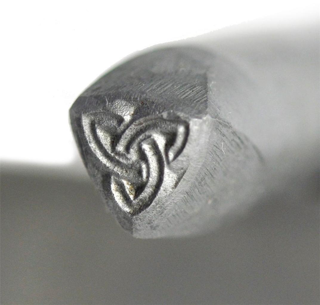1/4" Steel Triquetra Celtic Knot Stamp by PMC Supplies