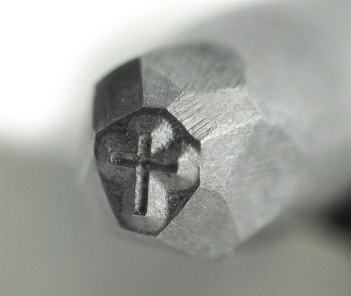 1/8" 3 MM Steel Cross Stamp by PMC Supplies