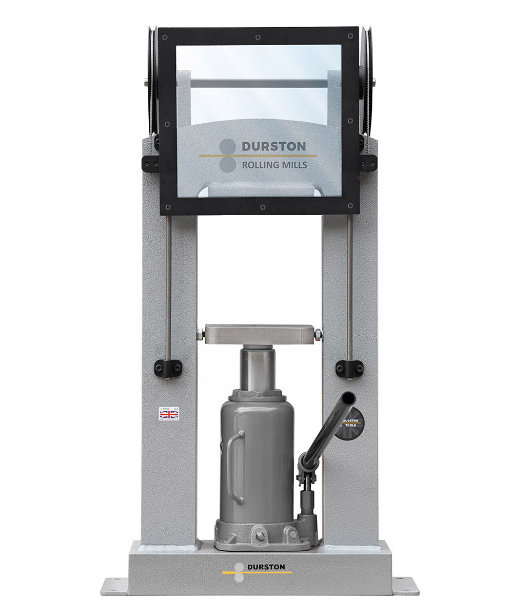 Durston 1211 20-ton manual hydraulic press for metalworking and jewelry shaping