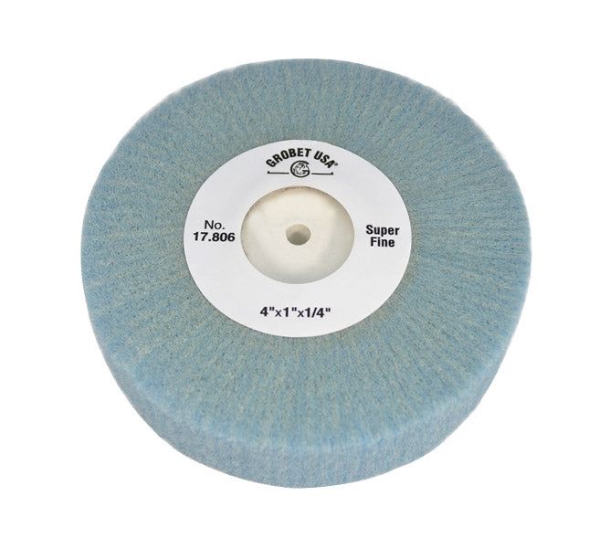 Super-Fine Soft Nylon Neutral Flap Wheel 4 inch light blue abrasive nylon wheel for metal pre-polishing and deburring