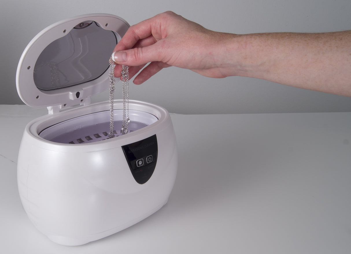 GEMORO Sparkle Spa Ultrasonic Jewelry Cleaner – White Pearl