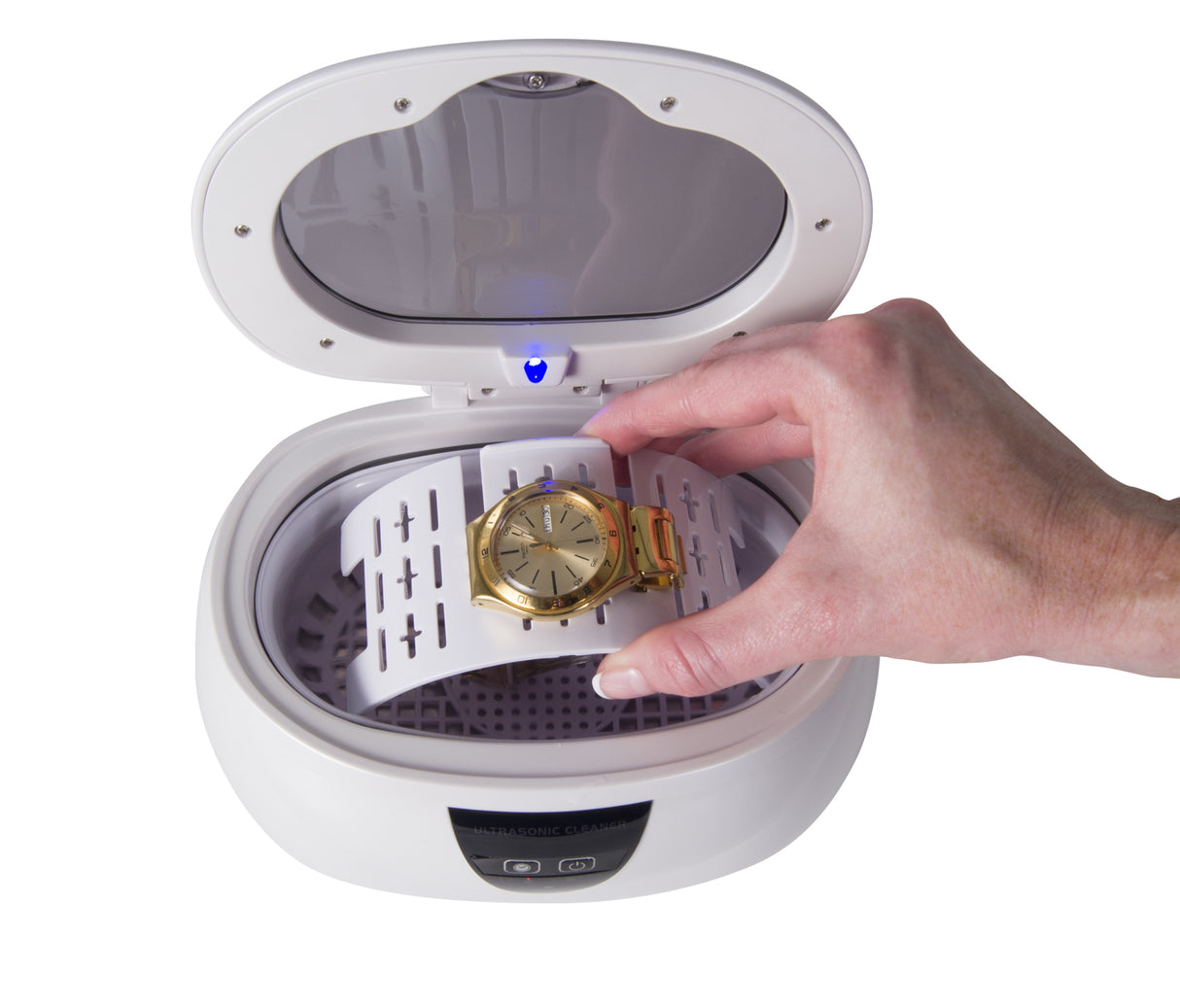 GEMORO Sparkle Spa Ultrasonic Jewelry Cleaner – White Pearl