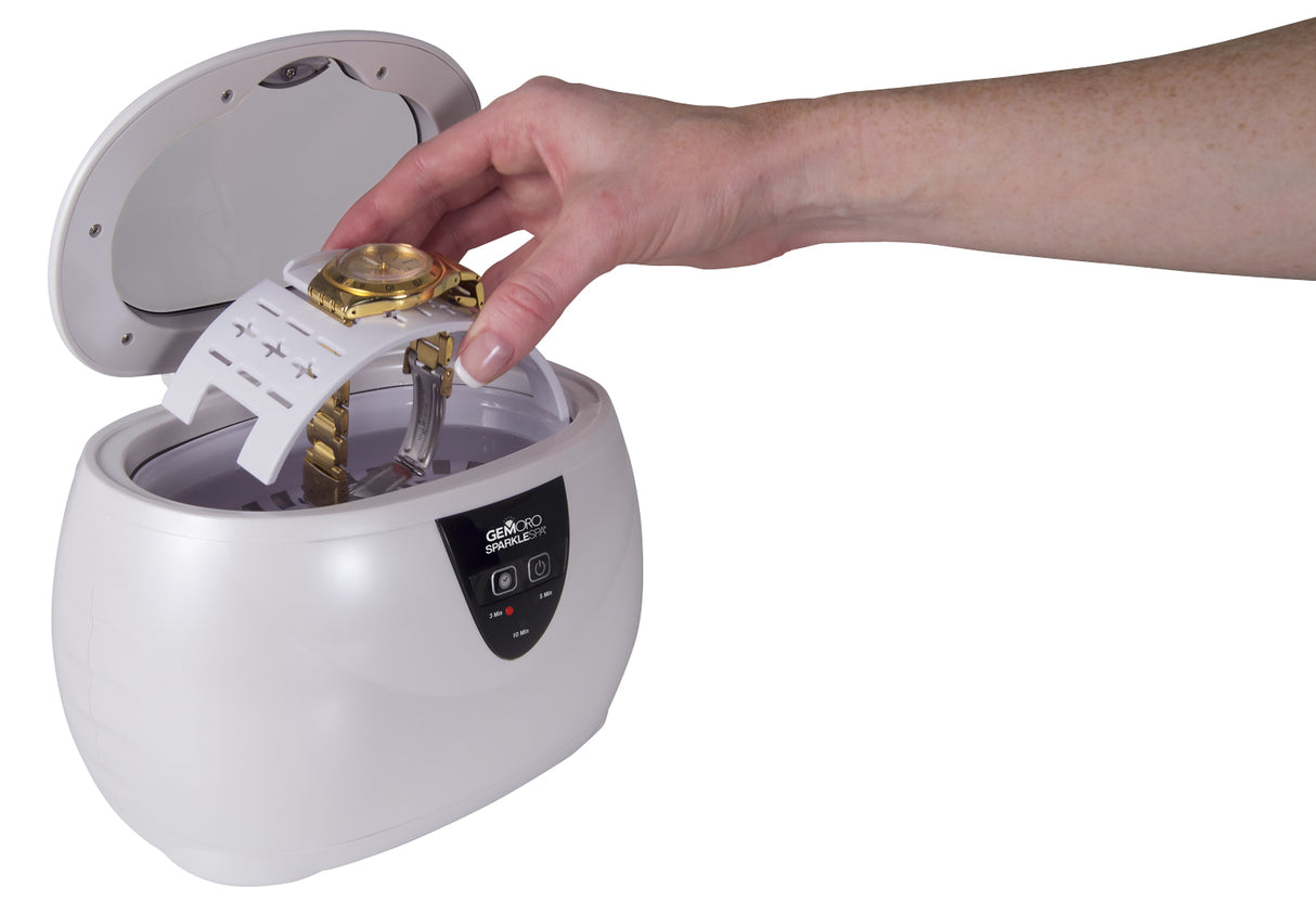 GEMORO Sparkle Spa Ultrasonic Jewelry Cleaner – White Pearl