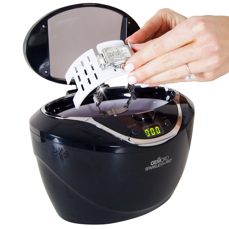 GEMORO SparkleSpa Pro Deluxe Personal Ultrasonic Jewelry Cleaner
