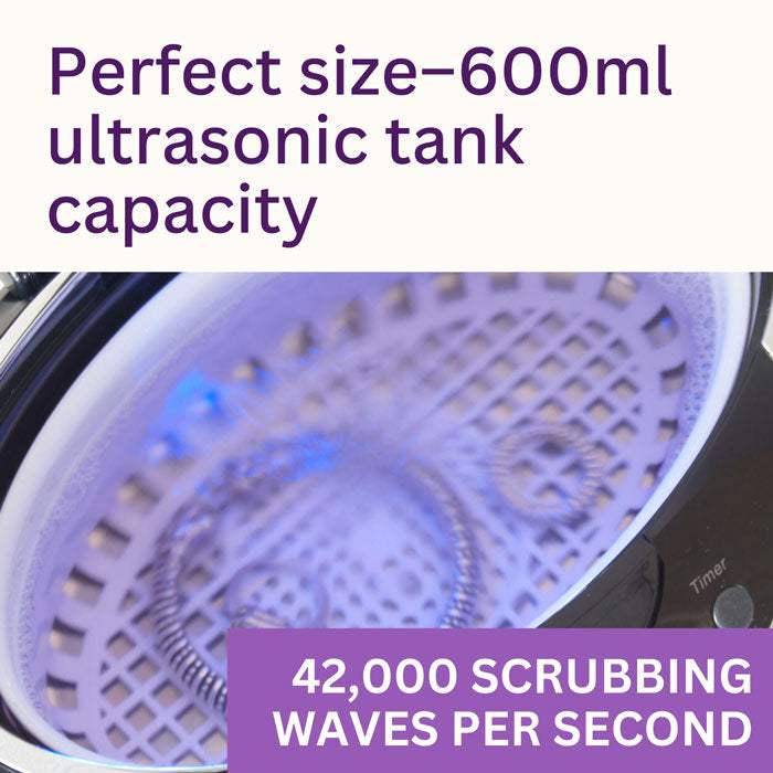 GEMORO SparkleSpa Pro Deluxe Personal Ultrasonic Jewelry Cleaner