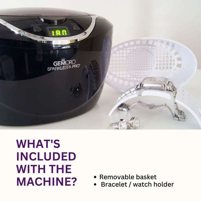 GEMORO SparkleSpa Pro Deluxe Personal Ultrasonic Jewelry Cleaner