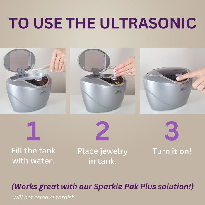 GEMORO SparkleSpa Pro Deluxe Personal Ultrasonic Jewelry Cleaner