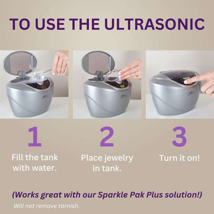 GEMORO SparkleSpa Pro Deluxe Personal Ultrasonic Jewelry Cleaner