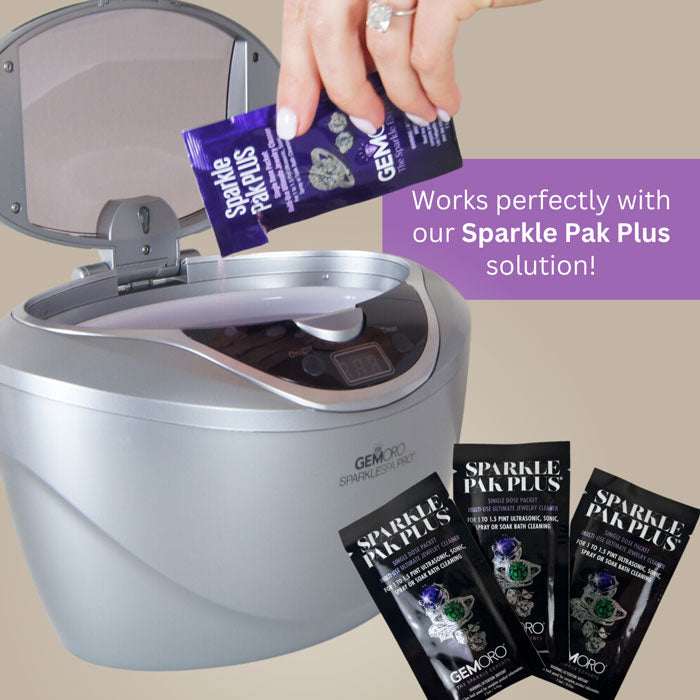 GEMORO SparkleSpa Pro Deluxe Personal Ultrasonic Jewelry Cleaner