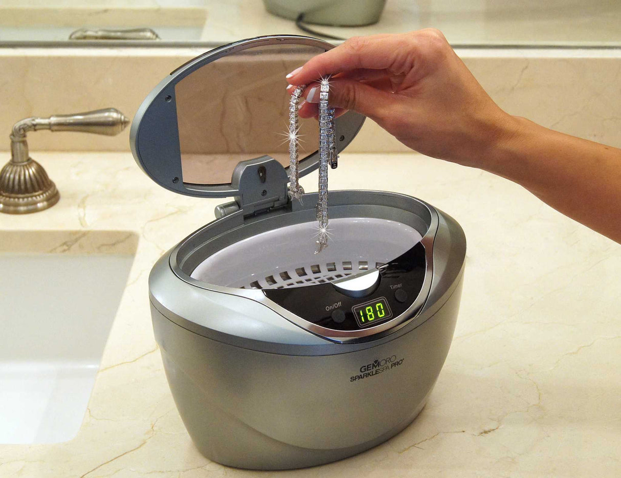 GEMORO SparkleSpa Pro Deluxe Personal Ultrasonic Jewelry Cleaner