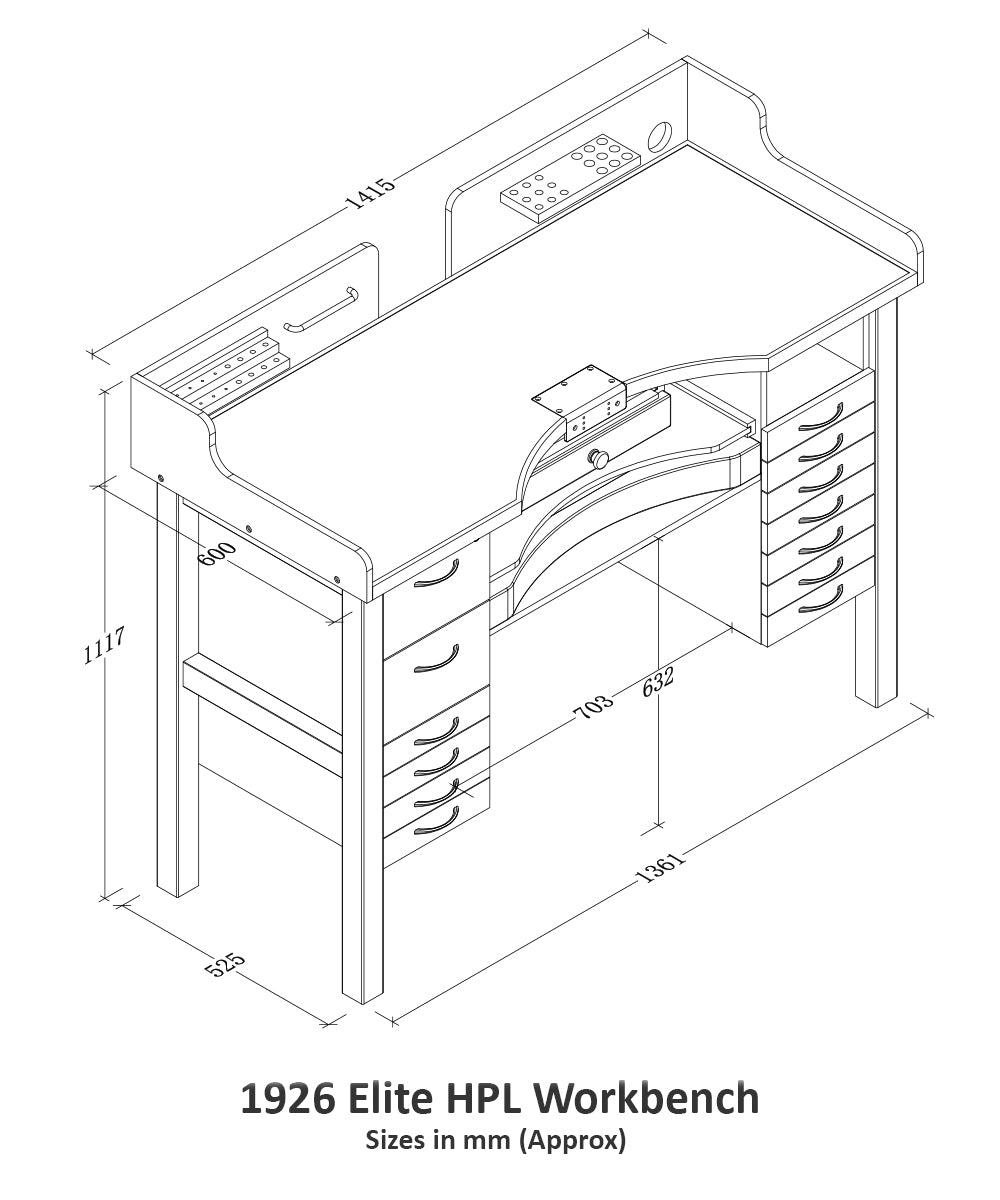 Durston Elite HPL Jewelers Workbench