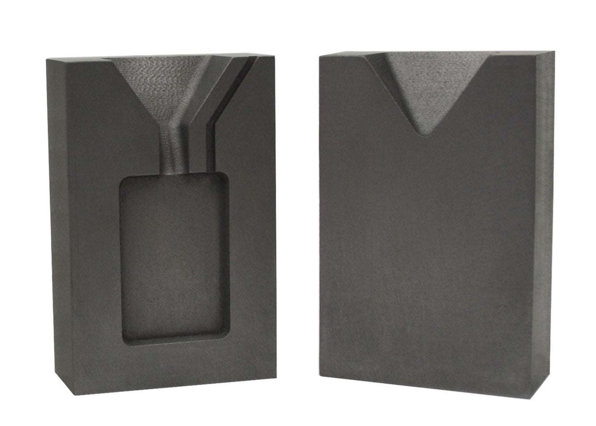1 Troy Ounce Gold Rectangular Two Part Split Graphite Ingot Mold by PMC Supplies