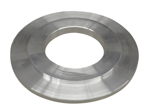 Metal adaptor plate for secure connection and alignment of 3-3/8 inch vacuum casting flasks in lab equipment