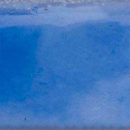 Thompson Lead-Free transparent enamel color 2620 Bonnet Blue 2 oz sample showing vibrant blue glassy finish for metal crafts