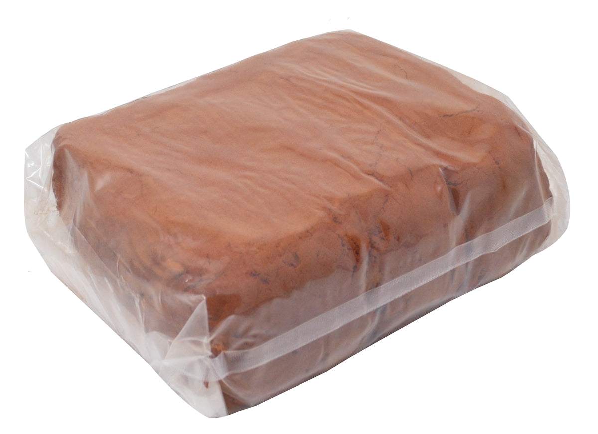 4.4 lbs block of Delft Clay Replacement Casting Sand in clear plastic packaging for precision metalwork and jewelry casting