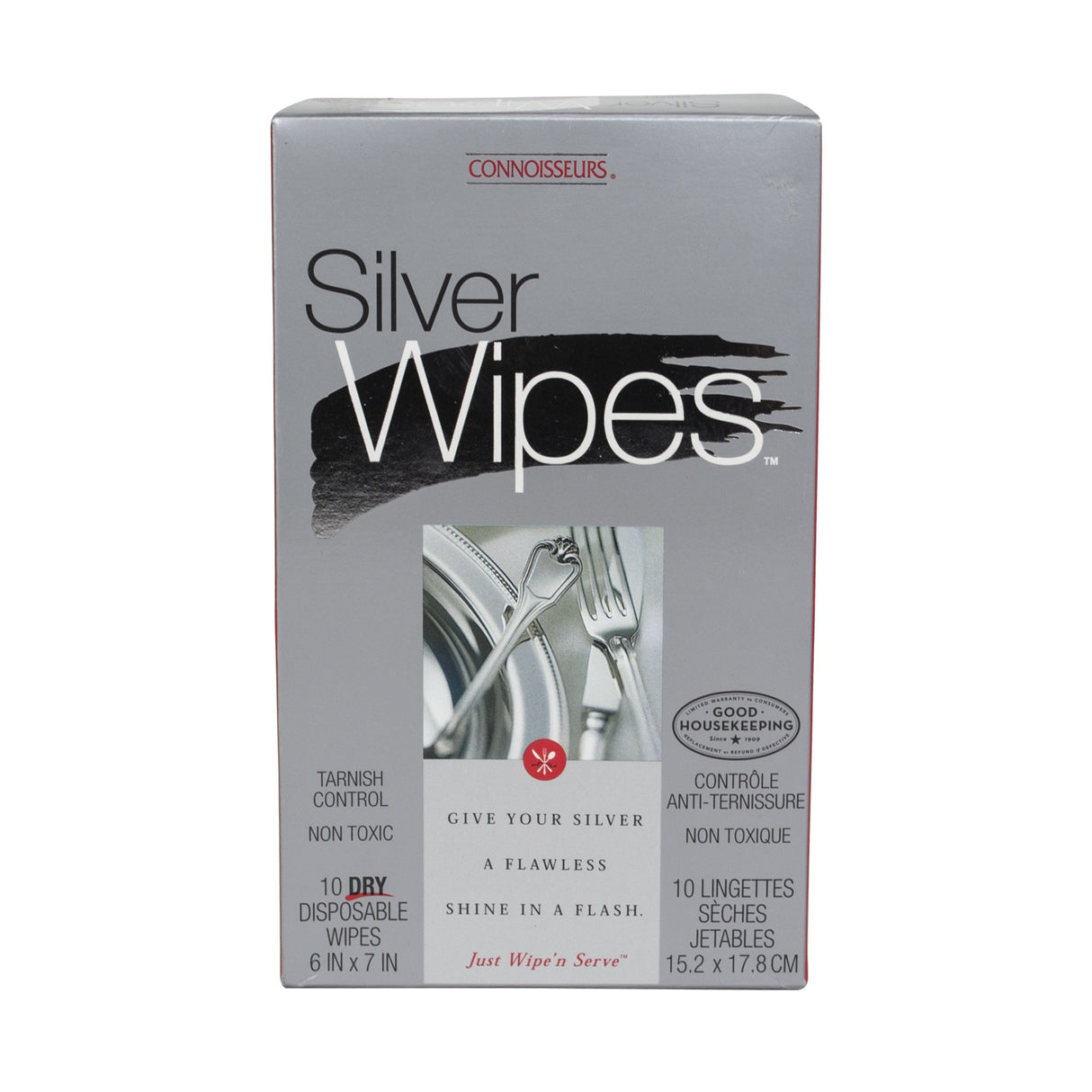 Connoisseurs Silver Polishing and Tarnish Removing Wipes by PMC Supplies
