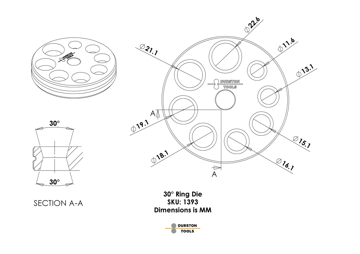 Durston Ring Stretcher Reducer Bender with Dies