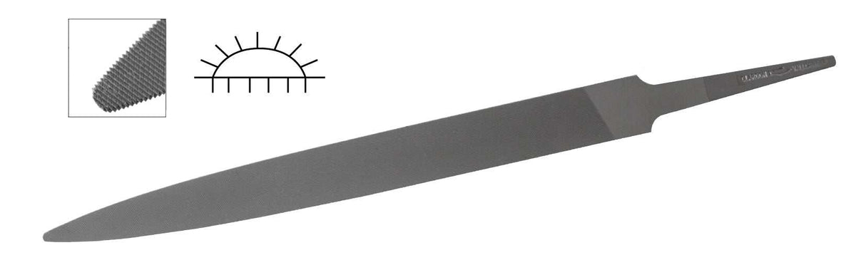 Glardon™ Vallorbe Swiss Half Round File 6" Cut 2 Medium - LP1560 by PMC Supplies