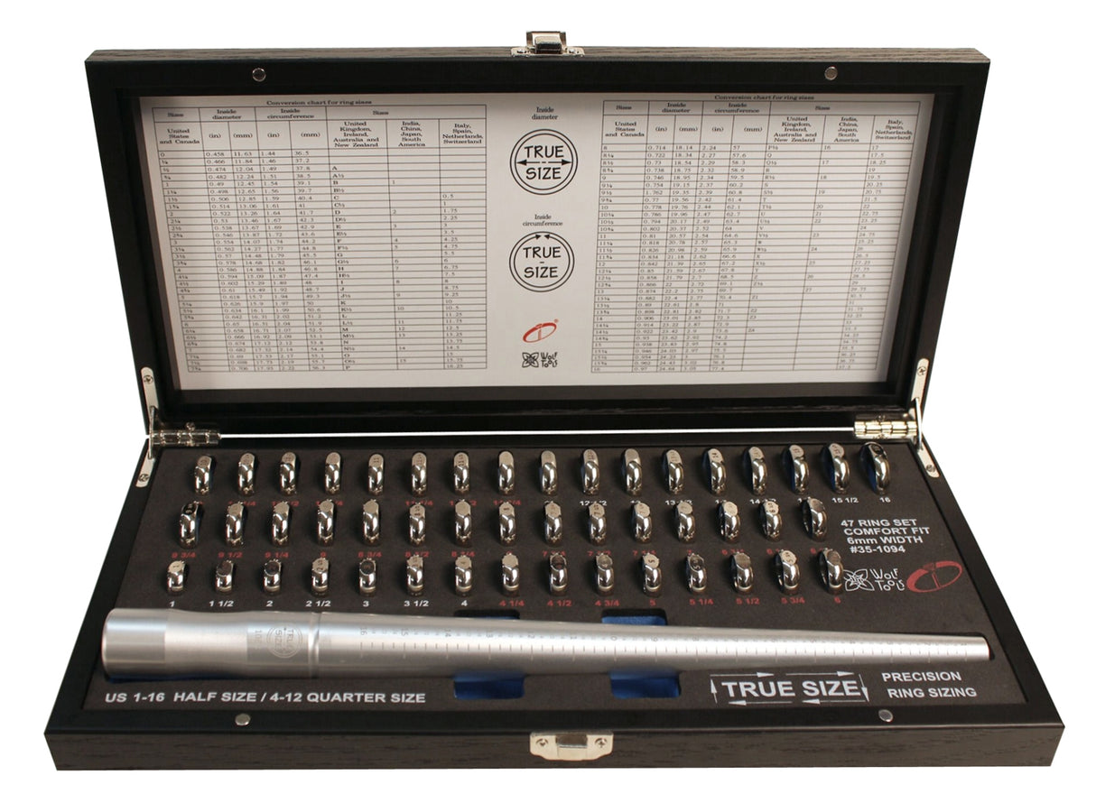 Ikohe™ TRUE-SIZE 6 mm Ring Sizing Kit Sizes 1-16 by PMC Supplies