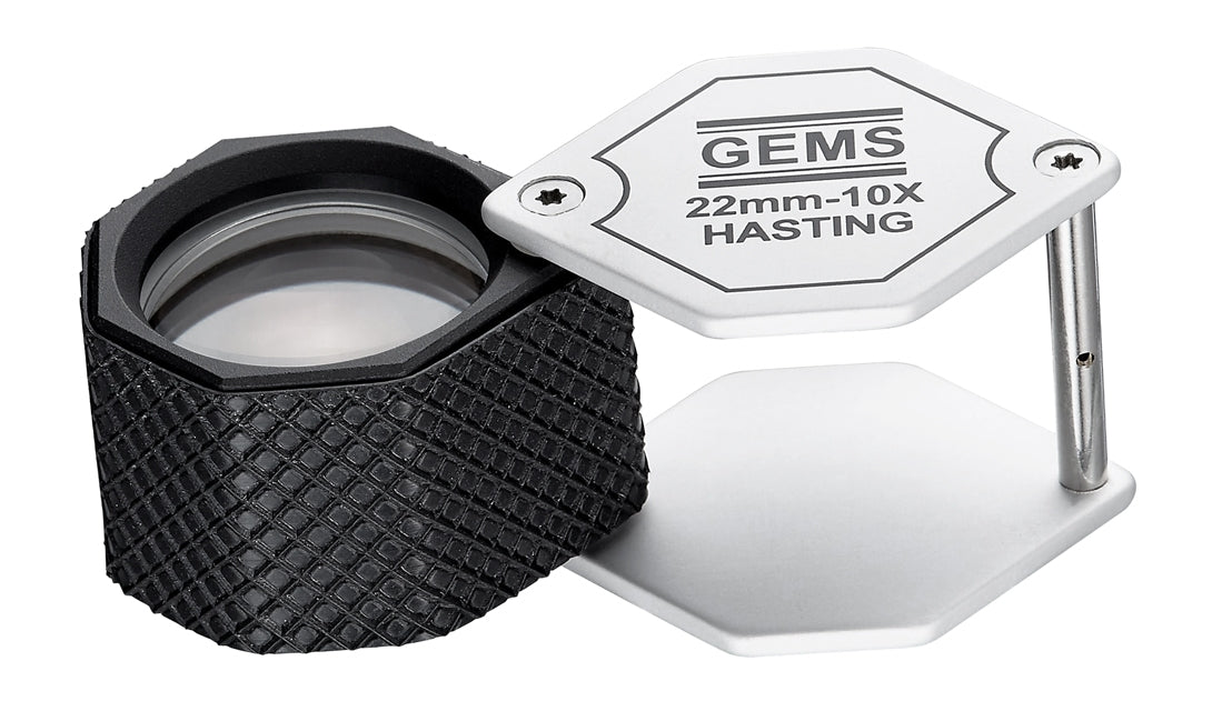10X - 22 MM Gems Hex Triplet Eye Loupe by PMC Supplies