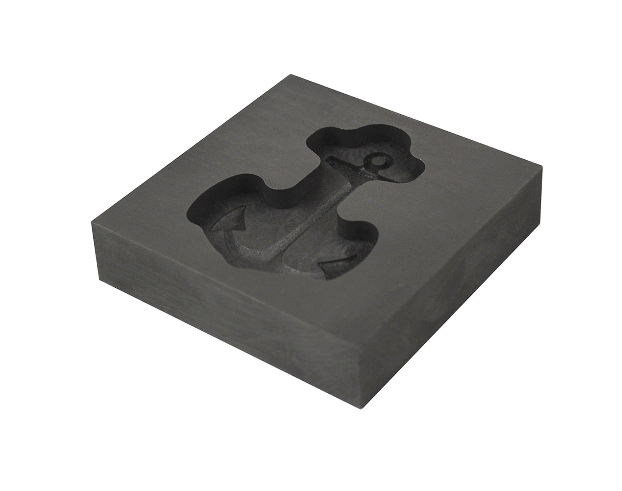 Small - Anchor 3D Graphite Ingot Mold by PMC Supplies