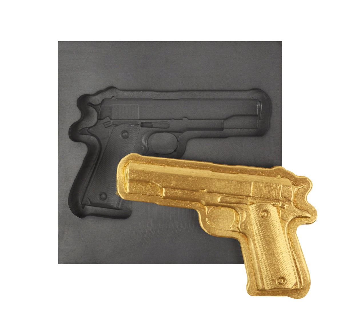 Large - Gun 3D Graphite Ingot Mold by PMC Supplies