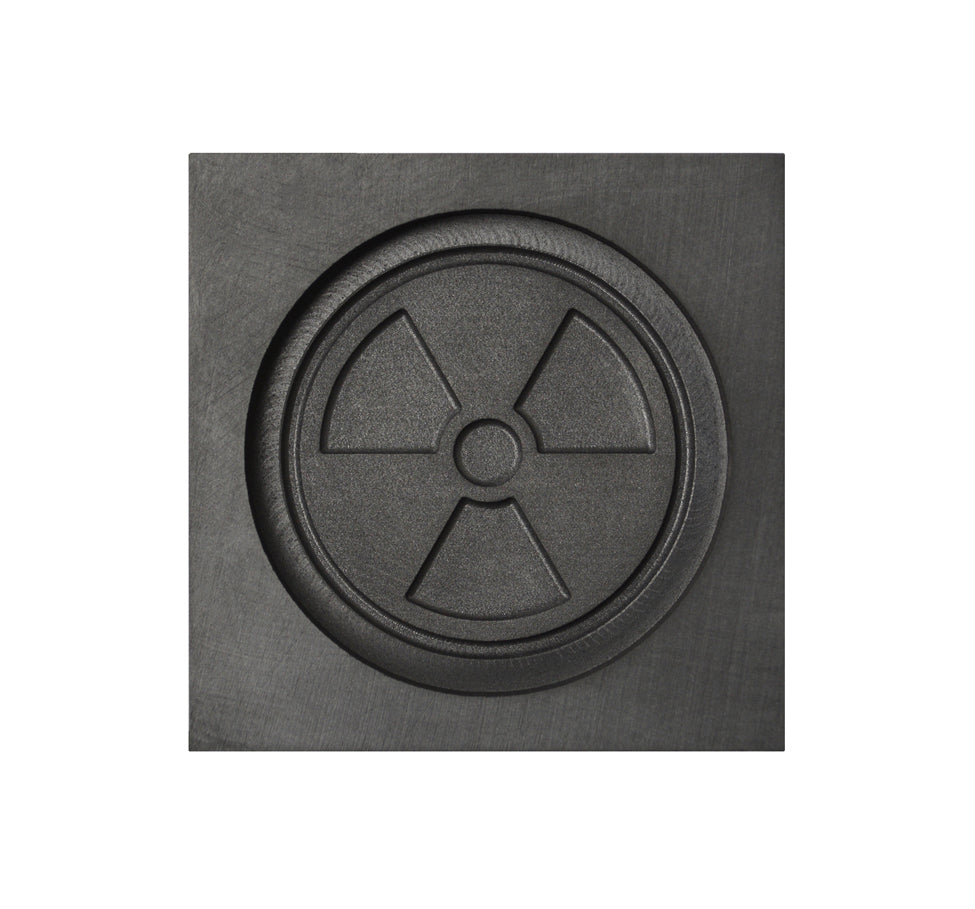 Small - Radiation Symbol 3D Graphite Ingot Mold by PMC Supplies