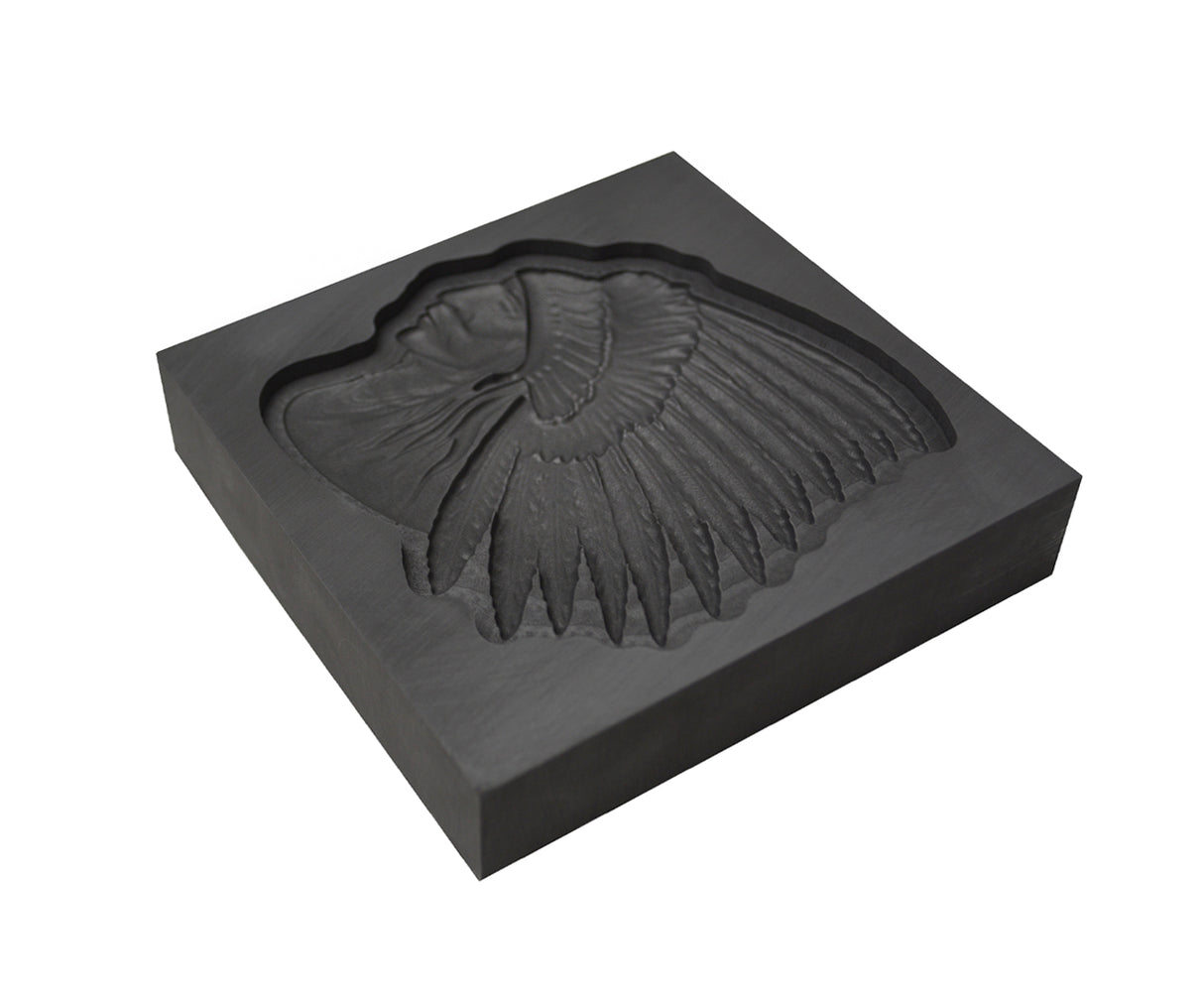 Large - Chiefs Head 3D Graphite Ingot Mold by PMC Supplies