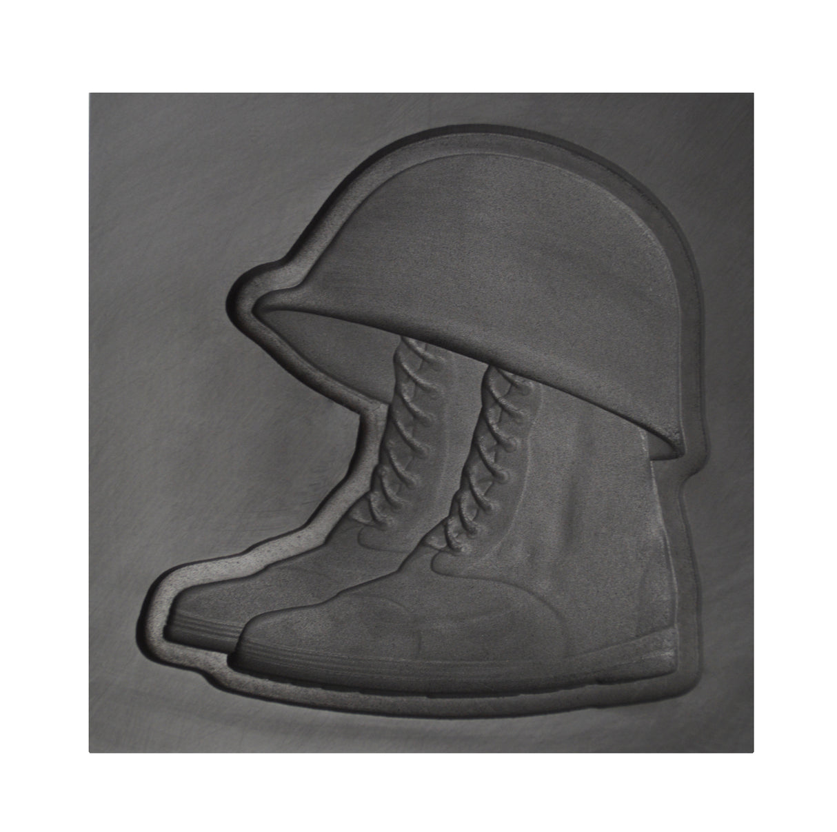 Large - Military Helmet and Boots 3D Graphite Ingot Mold by PMC Supplies