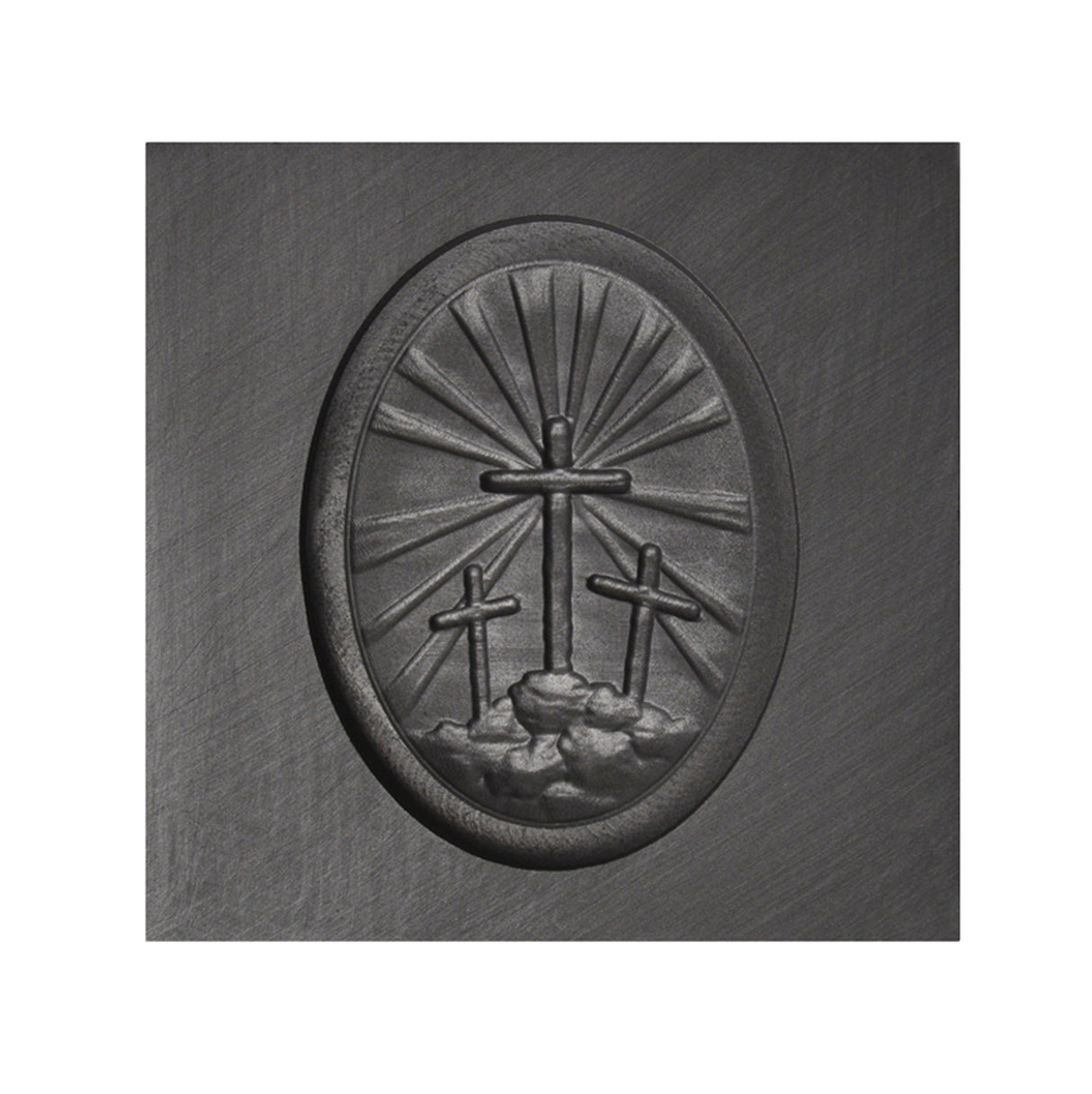Medium - Religious Crosses on Hill 3D Graphite Ingot Mold by PMC Supplies