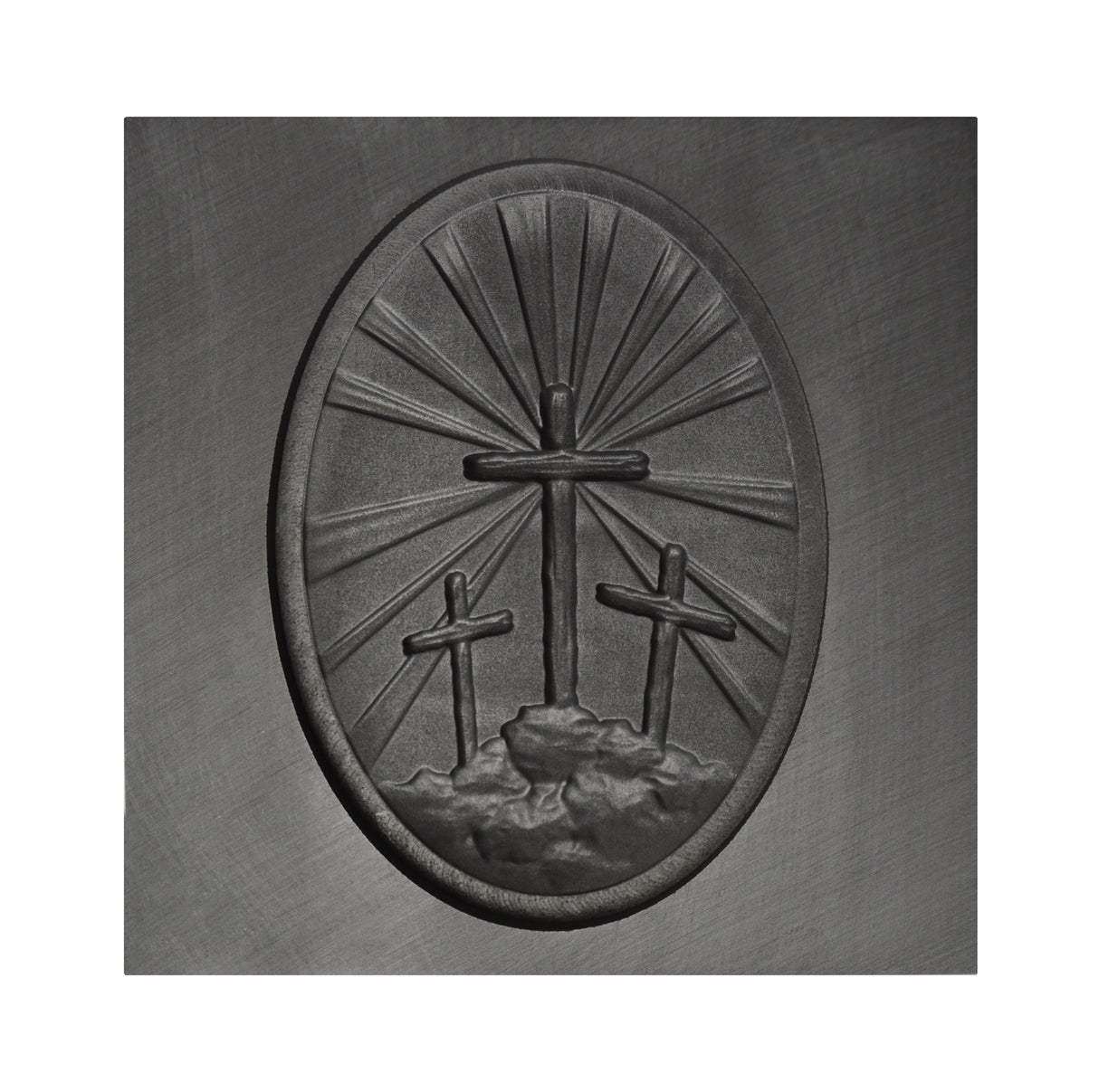 Large - Religious Crosses on Hill 3D Graphite Ingot Mold by PMC Supplies
