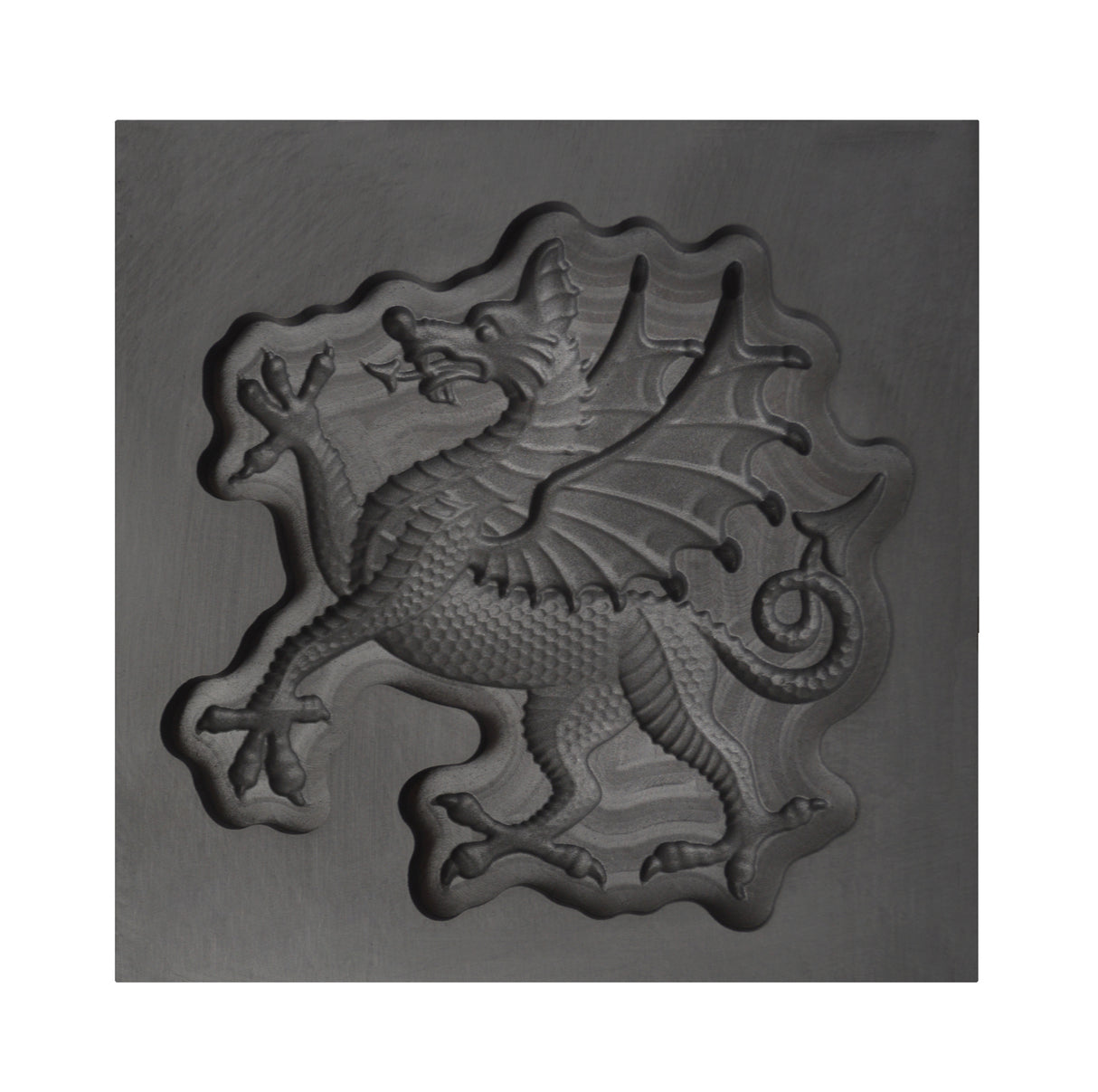 Large - Flourish Dragon 3D Graphite Ingot Mold by PMC Supplies