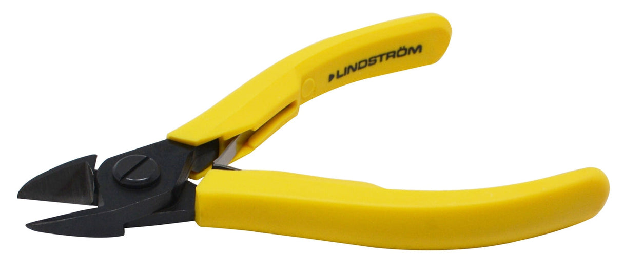 Lindstrom 8160 Micro Bevel Diagonal Cutters with yellow handles for precision jewelry cutting