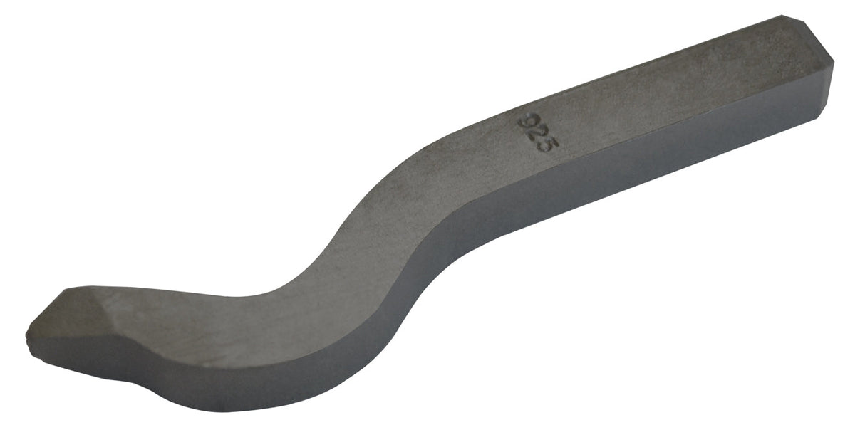 Bent precision steel stamp for .925 silver purity marking on rings and metalwork