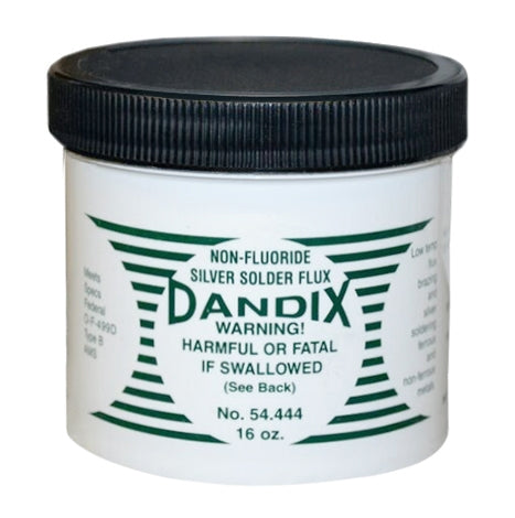 Dandix Silver Soldering Flux 16 oz container fluoride-free for low-temperature brazing and silver soldering on ferrous and non-ferrous metals