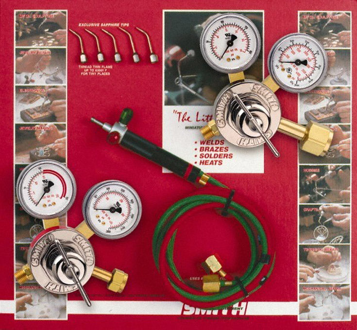 Smith™ Little Torch™ Kit Tips #3-7 Regulator Tanks Model Acetylene or Propane Set 23-1003P by PMC Supplies