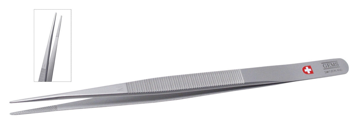 Diamond Tweezers Medium Swiss made precision jeweler tool with serrated tips and knurled handle