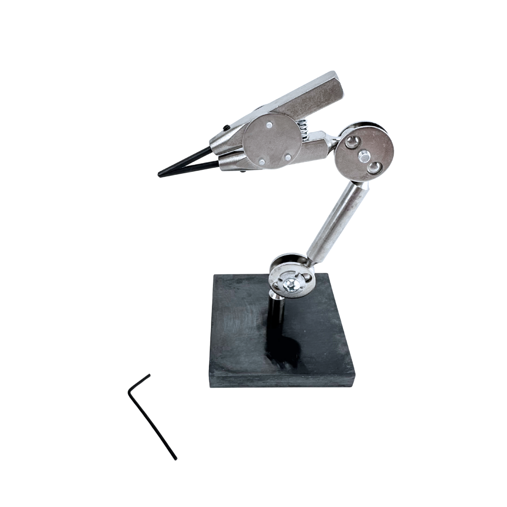 GRS Short Third-Hand with heavy weighted base and adjustable ball joints for precise hands-free soldering and component support