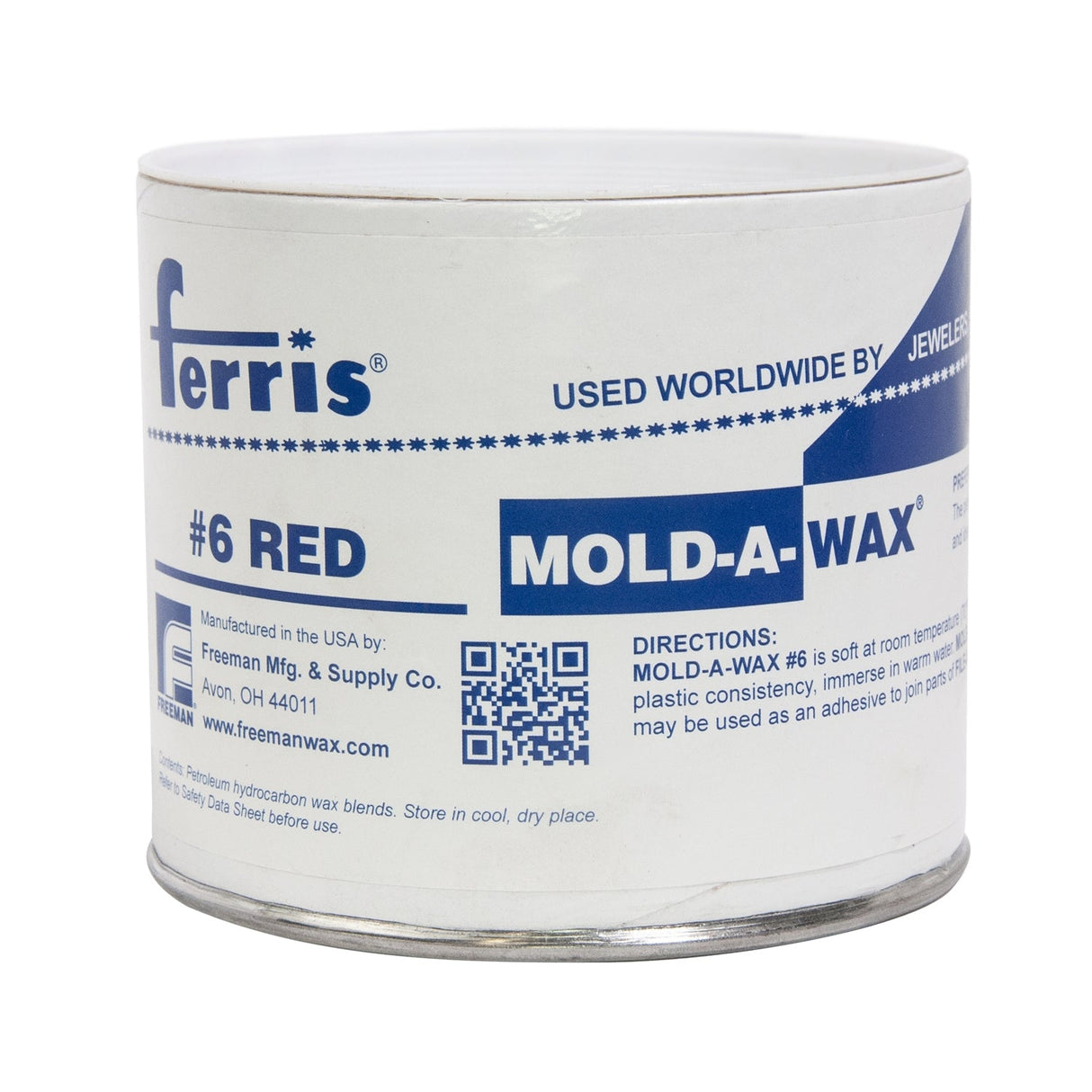 Ferris Red Mold-A-Wax 1 lb block for molding and crafting with soft red wax blend