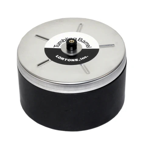 Lortone 6 lb. Replacement Barrel with rubber construction and metal lid for QT-6 rock tumblers