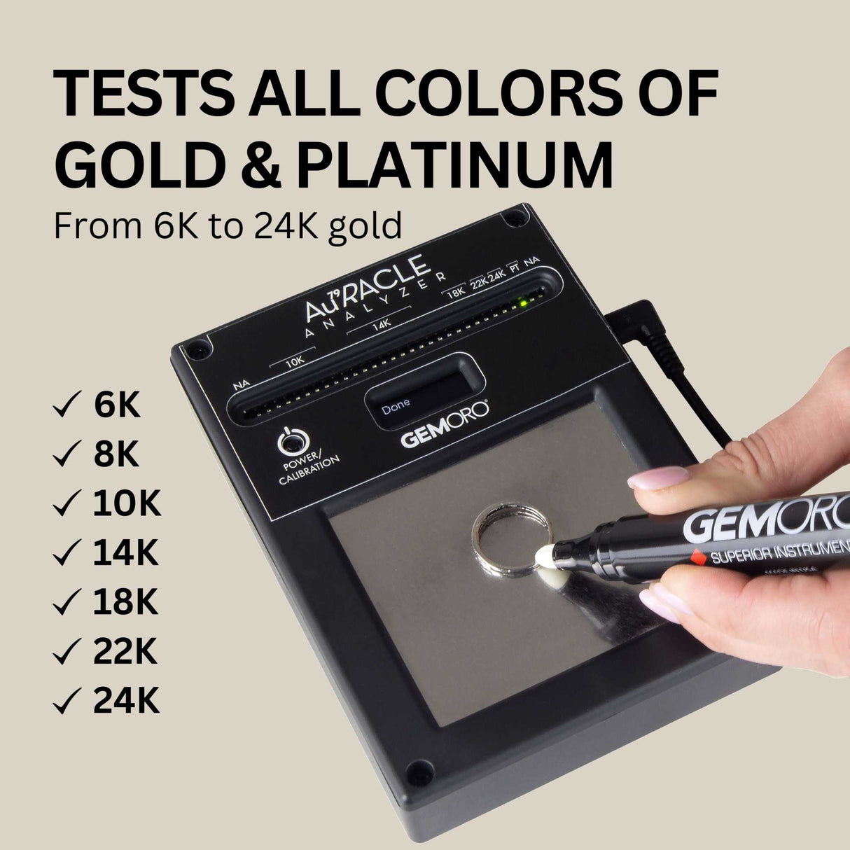 GEMORO AuRACLE Analyzer Professional Gold & Platinum Tester