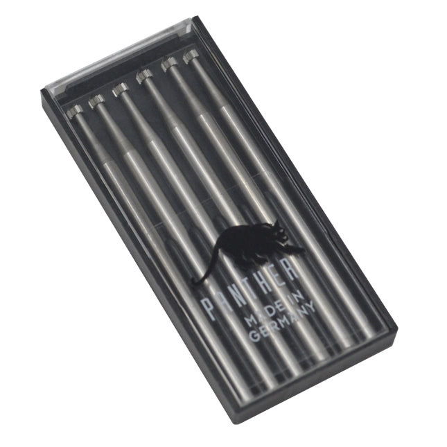 6-piece Panther™ Stone Setting Burs set with 2.3 mm diameter for precise jewelry and stone inlay work