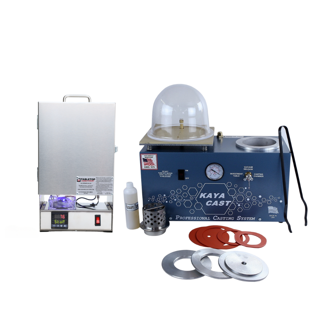 Pro Casting Outfit with programmable burnout oven kiln XT and KayaCast vacuum casting system for precision jewelry casting and superior metal flow