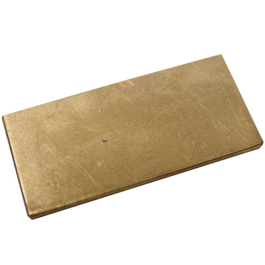 Half-hard brass practice plate 12 gauge 1x2 inch for engraving and stone setting