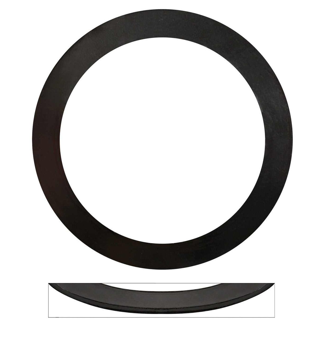 Thin 3.75-inch flexible graphite gasket designed for high-temperature and leak-free sealing in industrial casting and melting applications