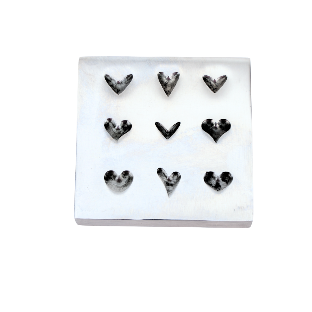 Shot Plate 9 Designs Heart Shaped Impression Dies