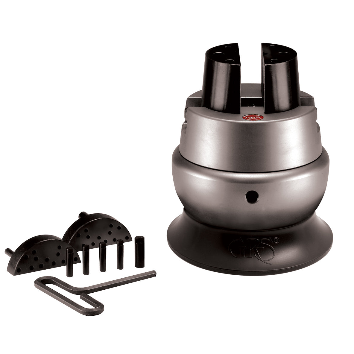 GRS Magnablock Engraving Block with ball-and-roller rotation and accessories for precise engraving tasks